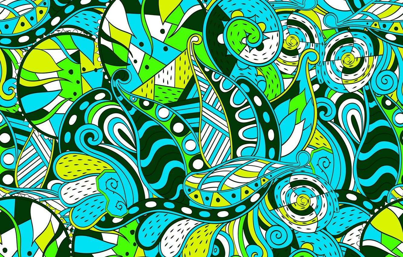 pattern astratto paisley colorato, 1332x850 HD, Notebook Gaming
