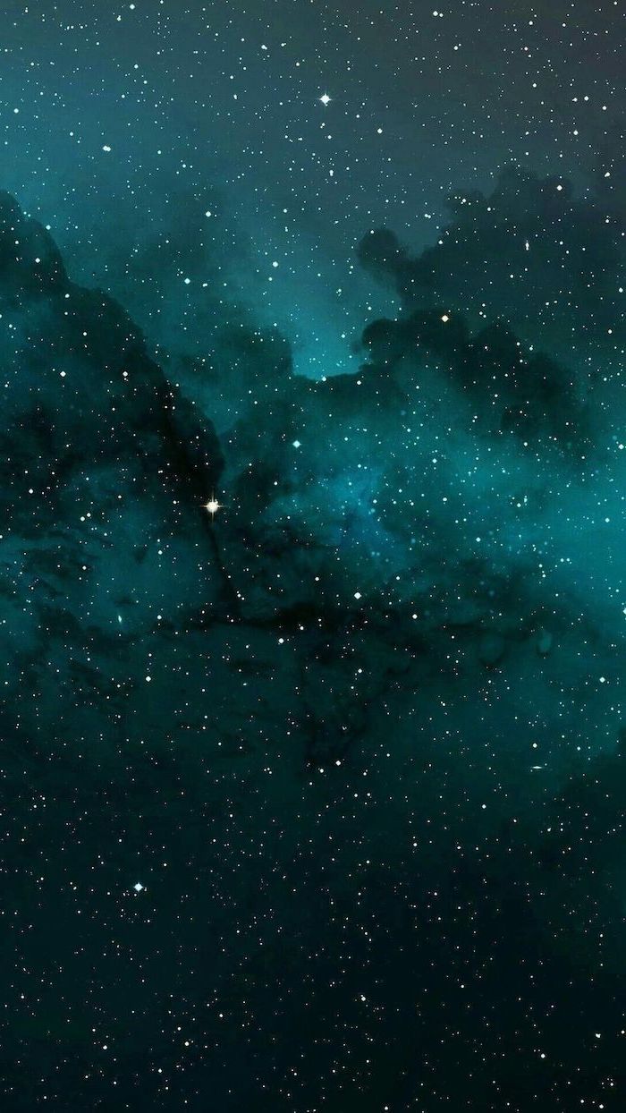 Nebulosa spaziale blu-verde, 700x1244 Full HD Verticale, iPhone