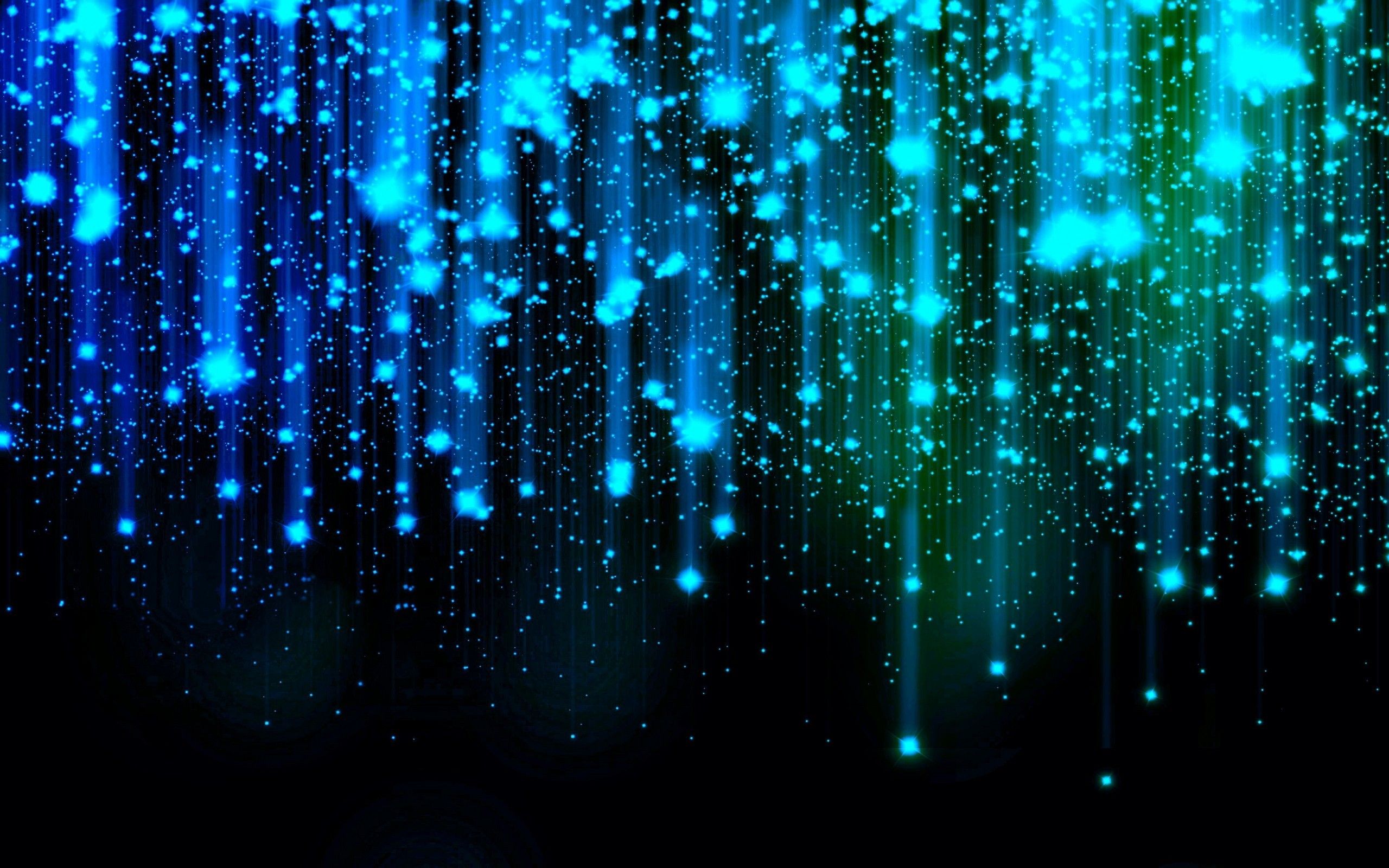 Particelle luminose blu e verdi, 2560x1600 2K+, Desktop