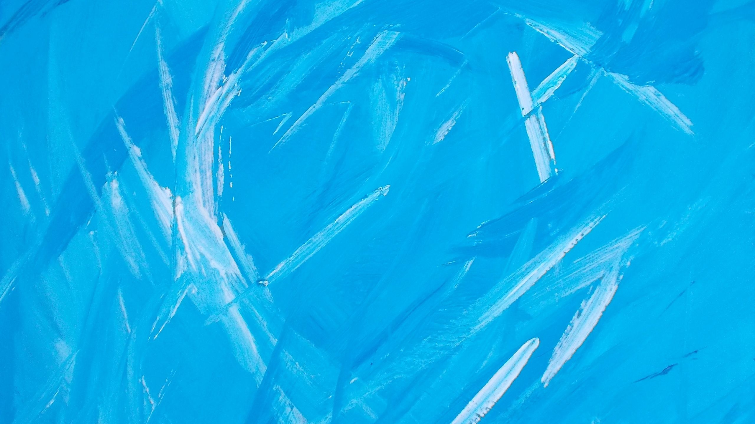 Pennellate astratte blu e bianco, 2560x1440 2K, Desktop