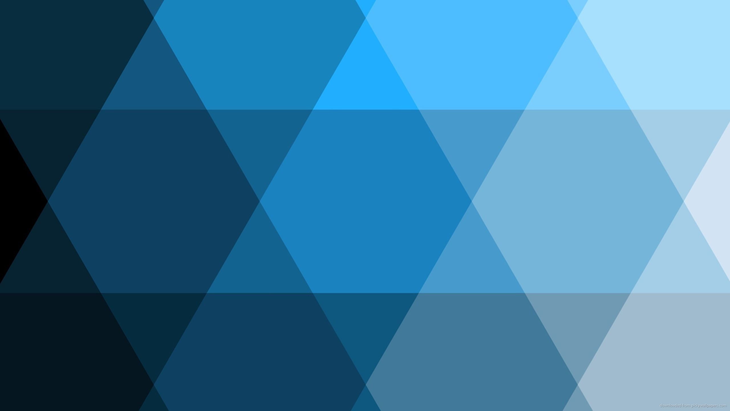 Triangoli geometrici astratti blu, 2560x1440 2K, Desktop