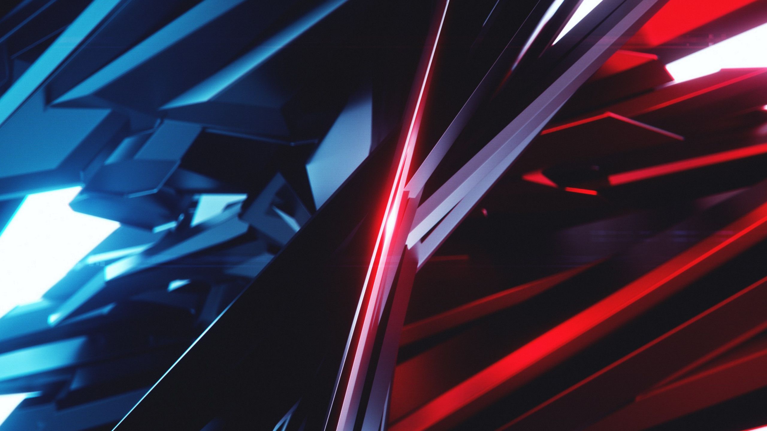 Astratto 3D blu e rosso, 2560x1440 2K, Desktop