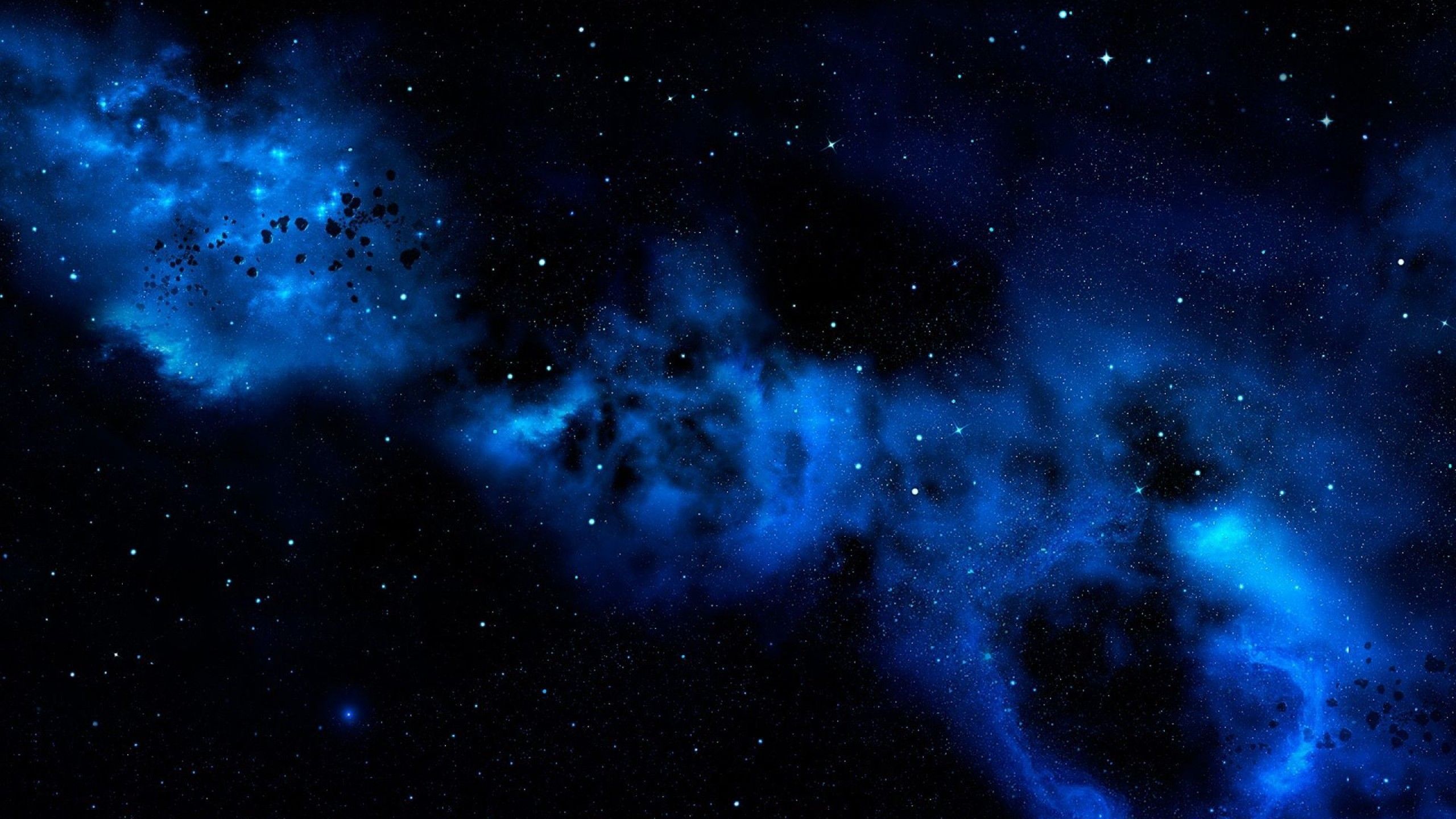 Nebulosa blu nello spazio, 2560x1440 QHD, Laptop