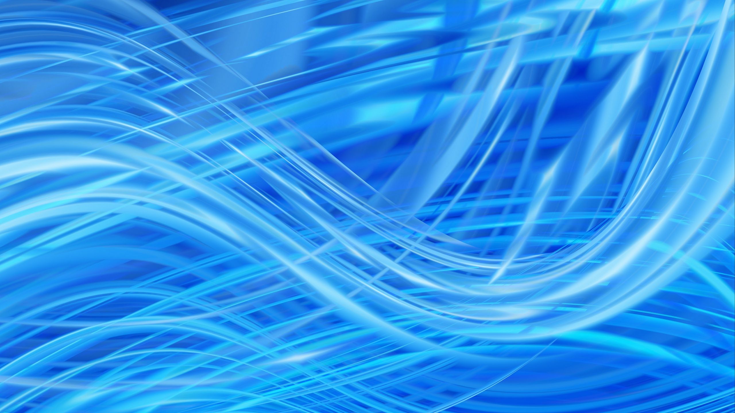 Linee ondulate blu astratte, 2560x1440 1440p, Desktop