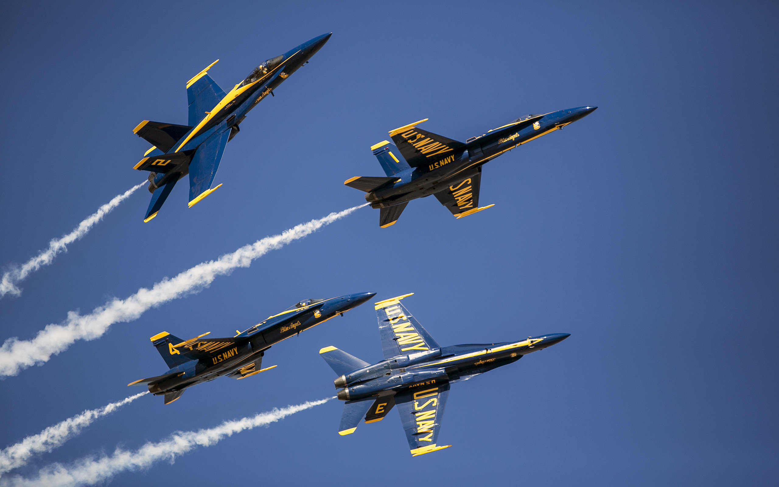 Jet Blue Angels in formazione, 2560x1600 WQXGA, Desktop