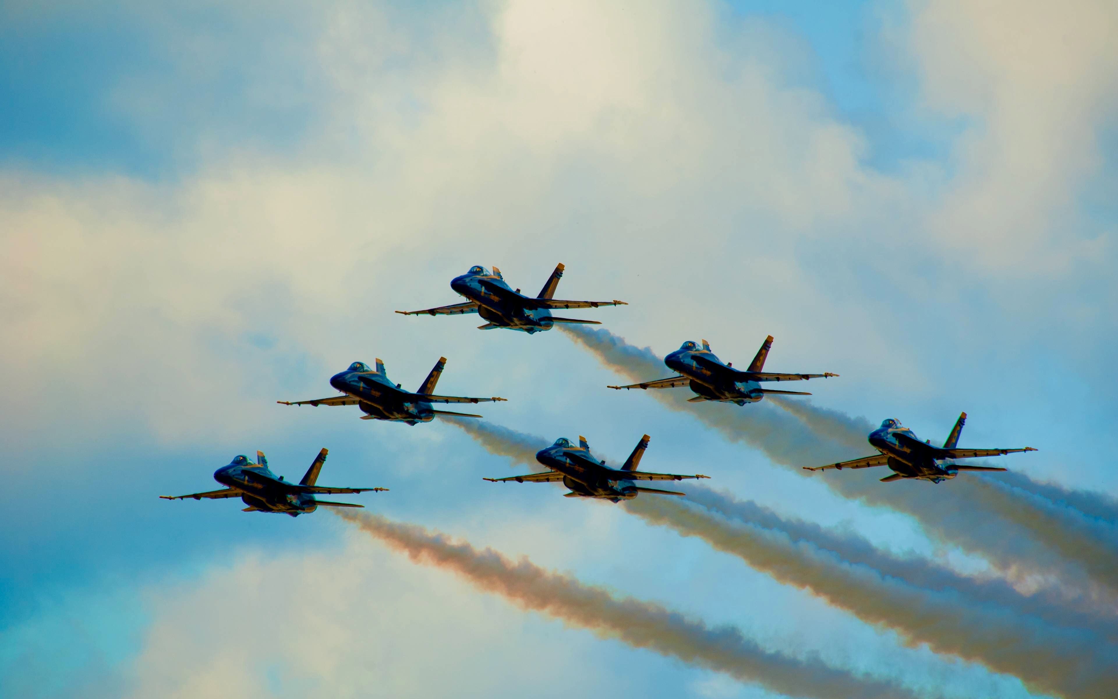 Jet Blue Angels in formazione, 3840x2400 Ultra HD, 4K TV