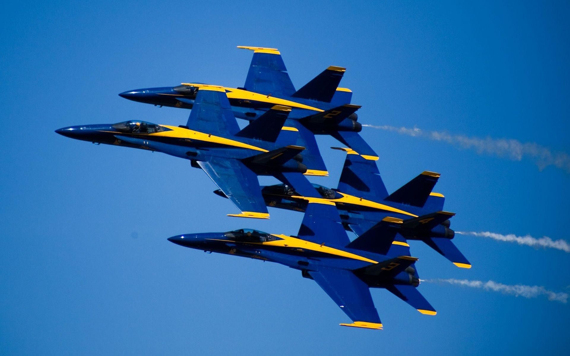 Jet Blue Angels in formazione, U.S. Navy, 1920x1200 WUXGA, Desktop