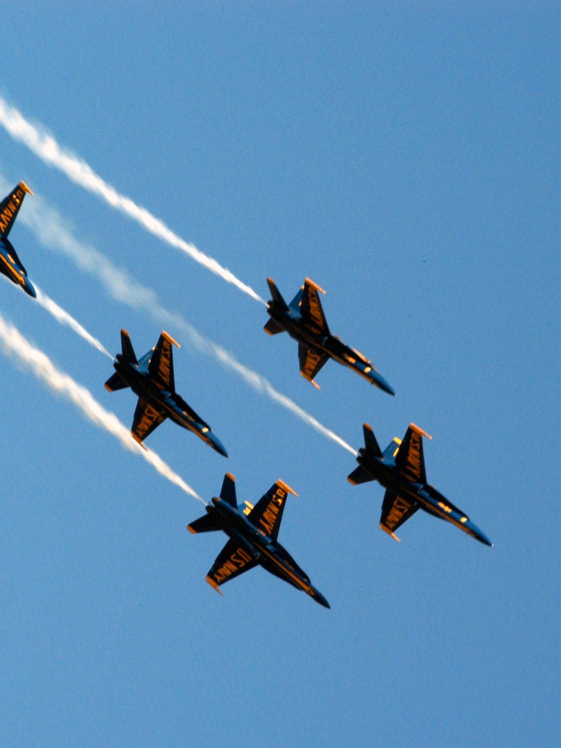 Jet acrobatici Blue Angels cielo, 1122x1496 Verticale, Mobile
