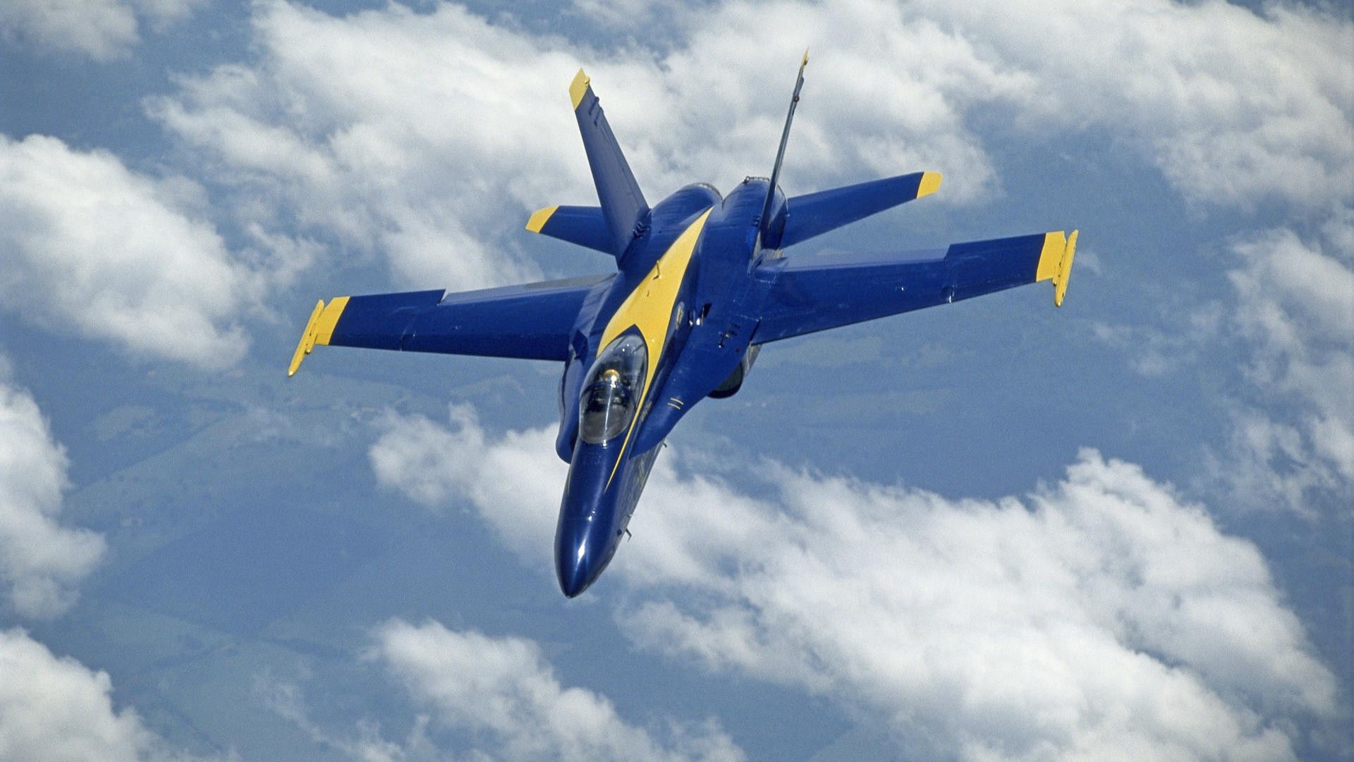 Jet Blue Angels in volo, 1920x1080 Full HD, PC Desktop