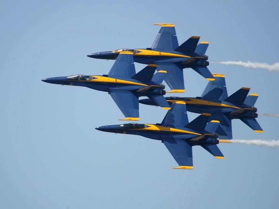 Jet Blue Angels in formazione, 1152x864 HD, Laptop