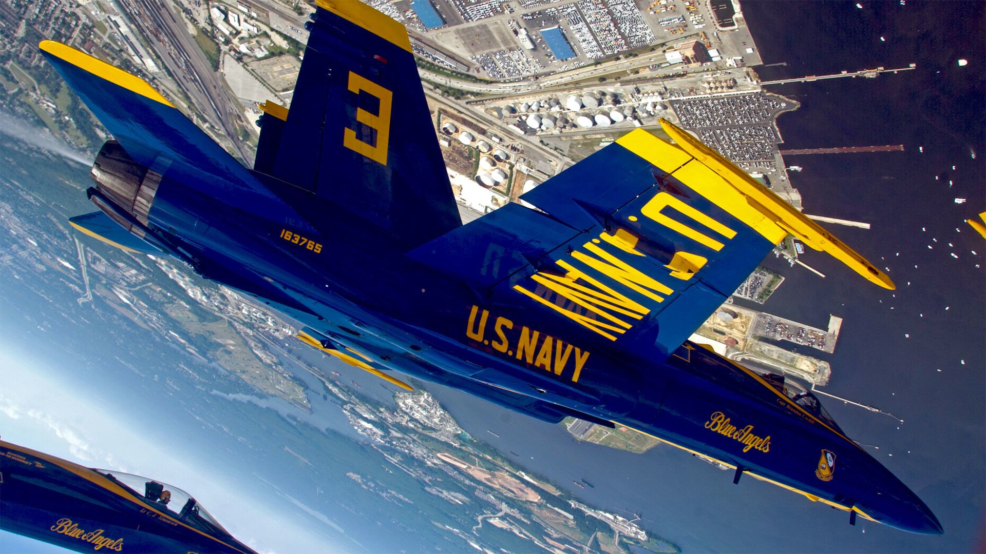 Jet Blue Angels US Navy, F/A-18, 1920x1080 1080p, Laptop
