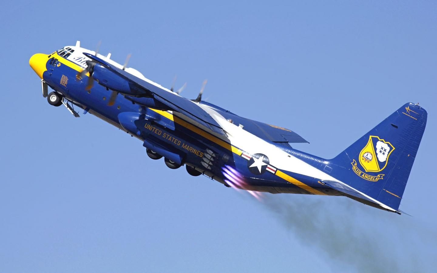C-130 Hercules Blue Angels Fat Albert, 1440x900 720p, PC