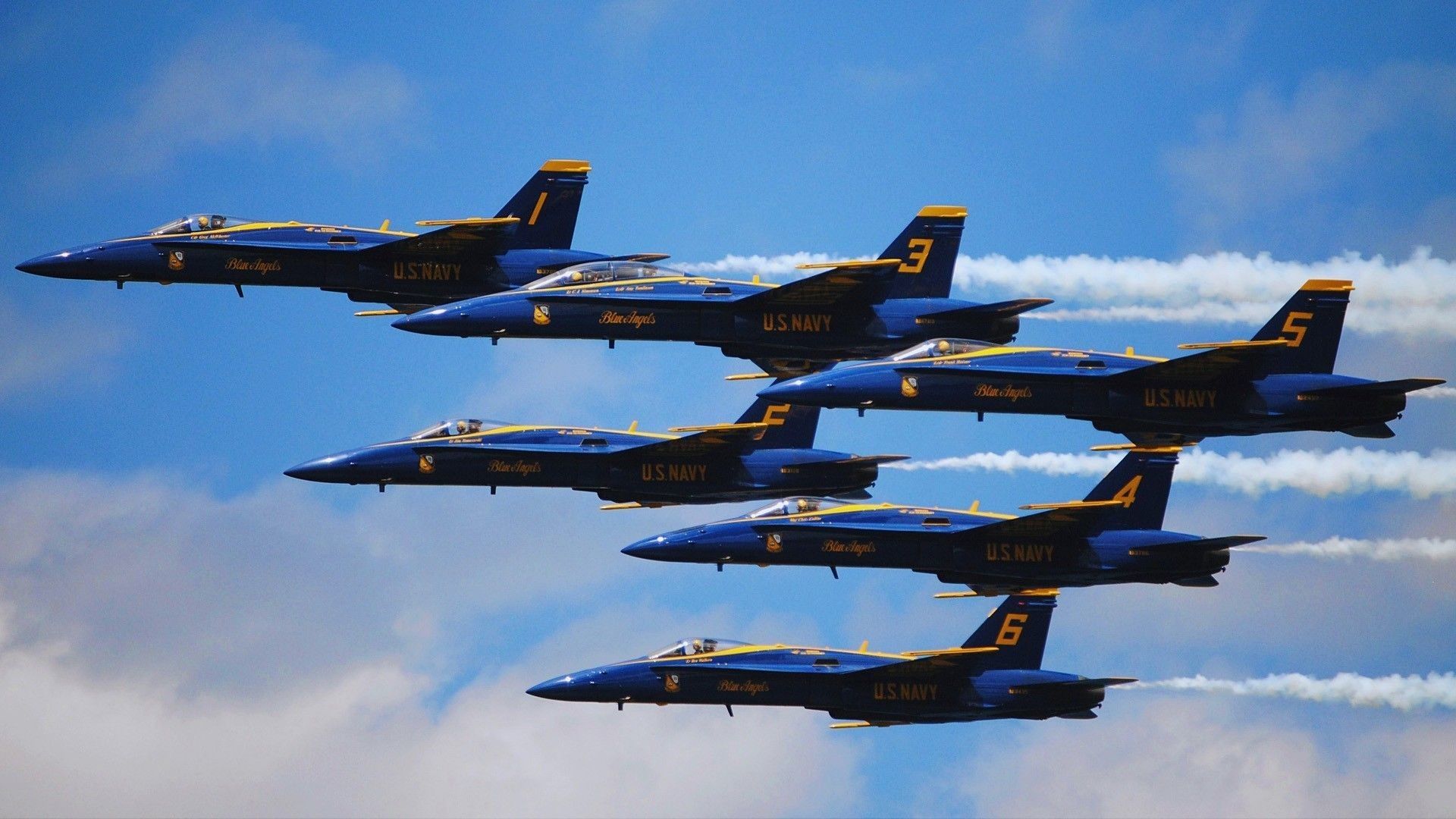 Blue Angels jet formazione, U.S. Navy, 1920x1080 Full HD, PC
