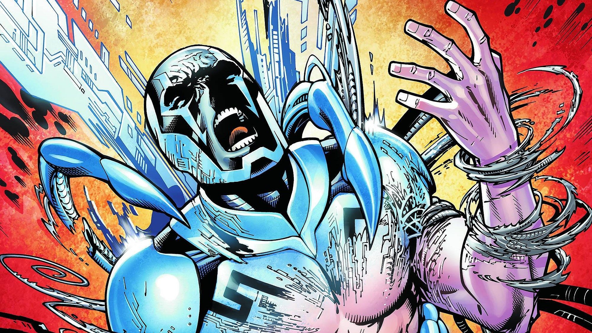 Blue Beetle fumetto supereroe, 2000x1125 2K, Laptop