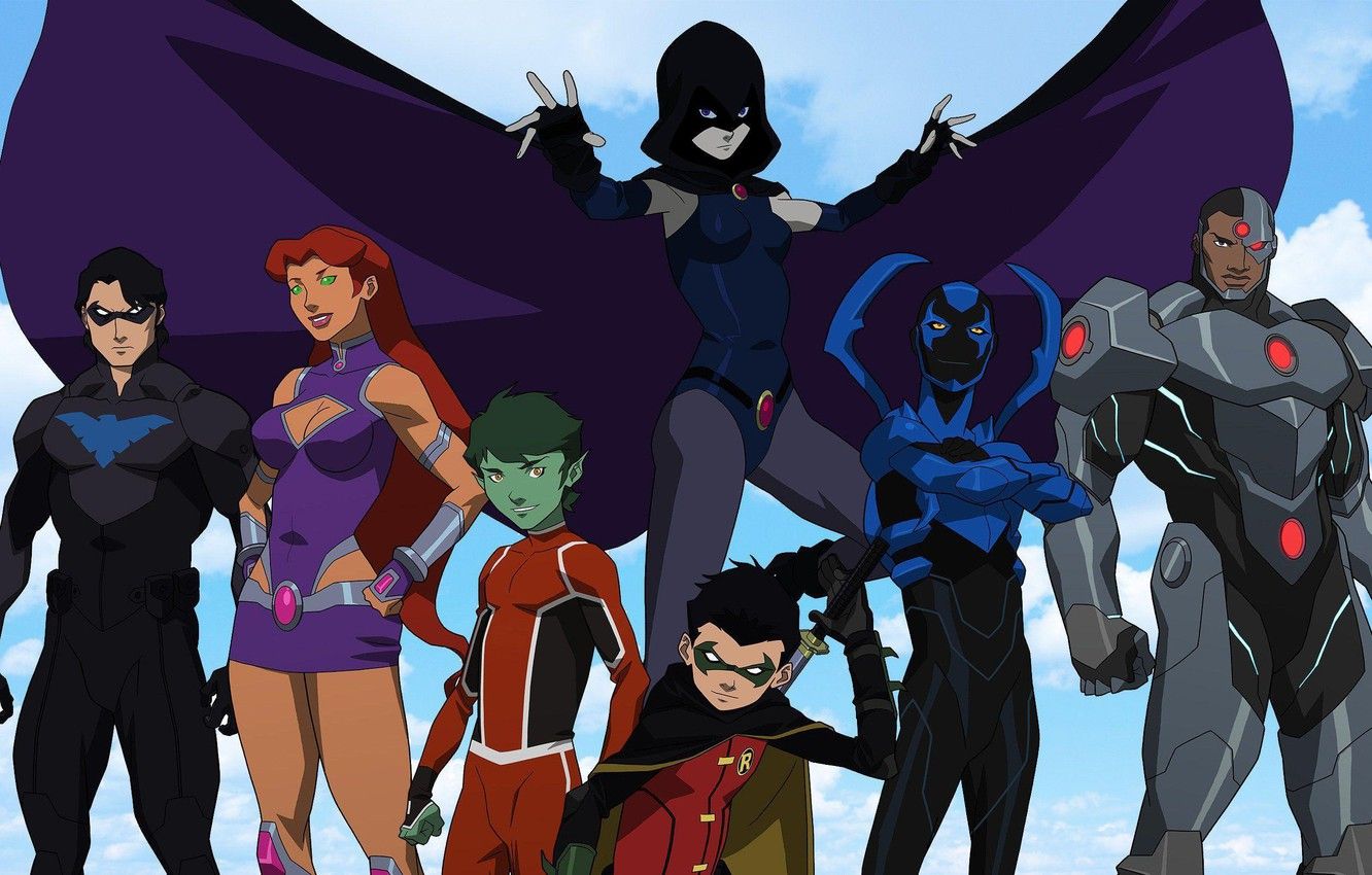 Teen Titans supereroi gruppo, 1332x850 720p, PC