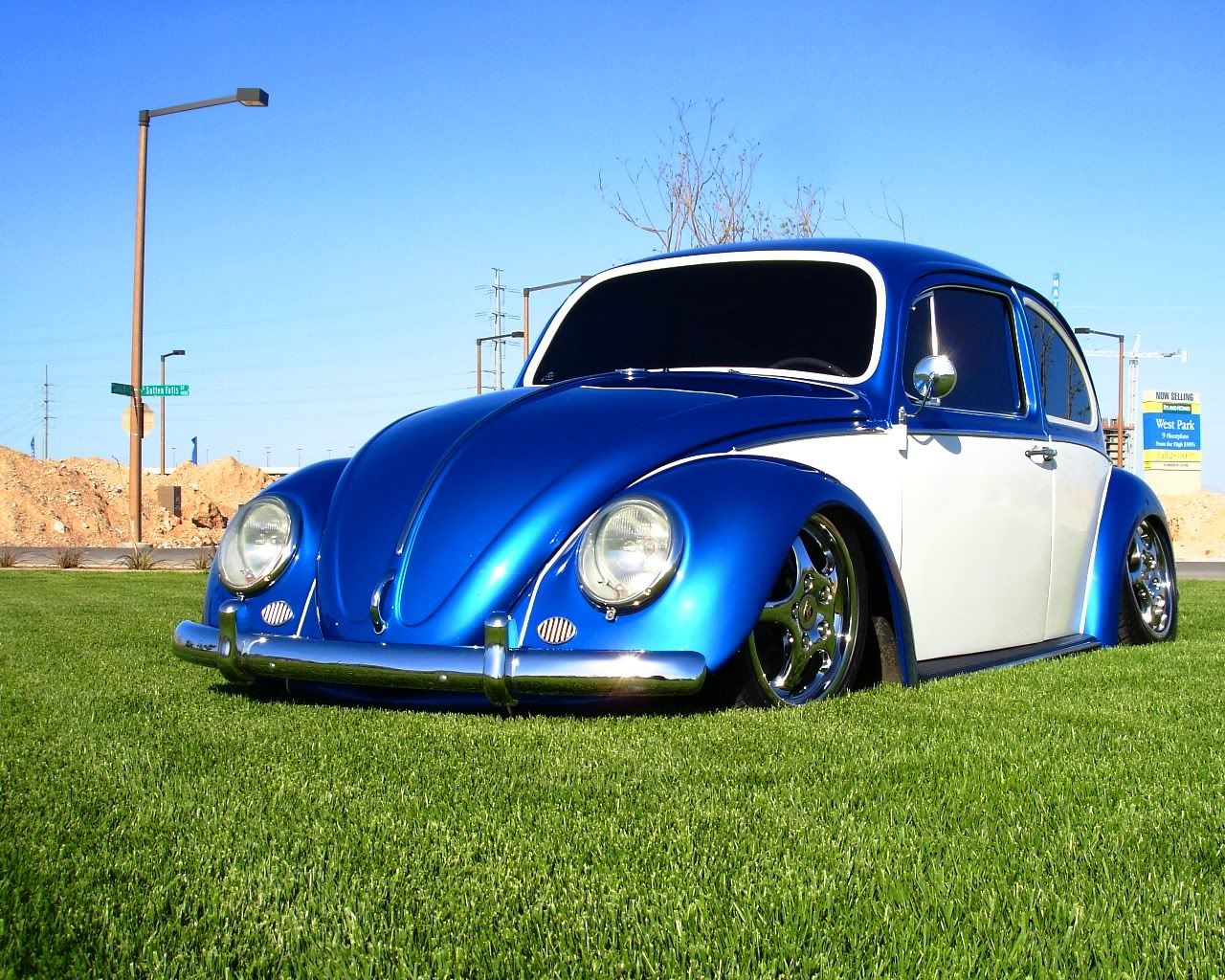 Volkswagen Beetle blu cabrio, 1920x1080 1080p, Desktop