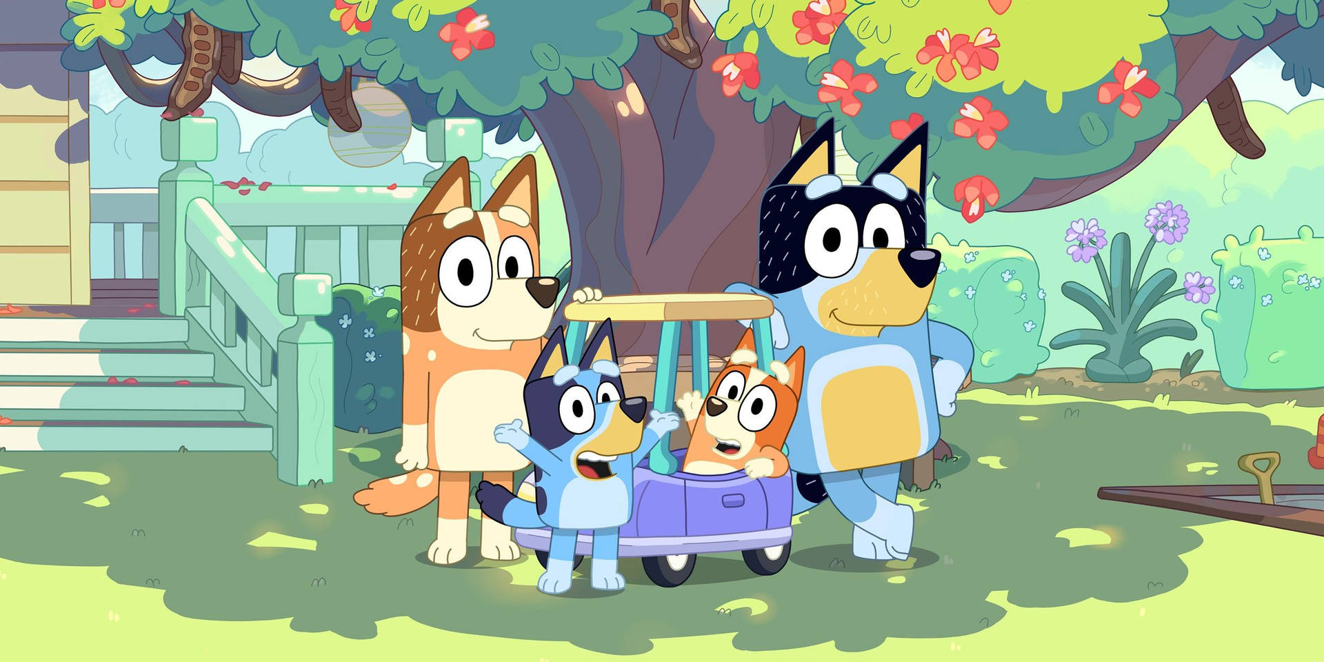 Famiglia Bluey cartone animato, 1920x960 Full HD 1080p, Laptop