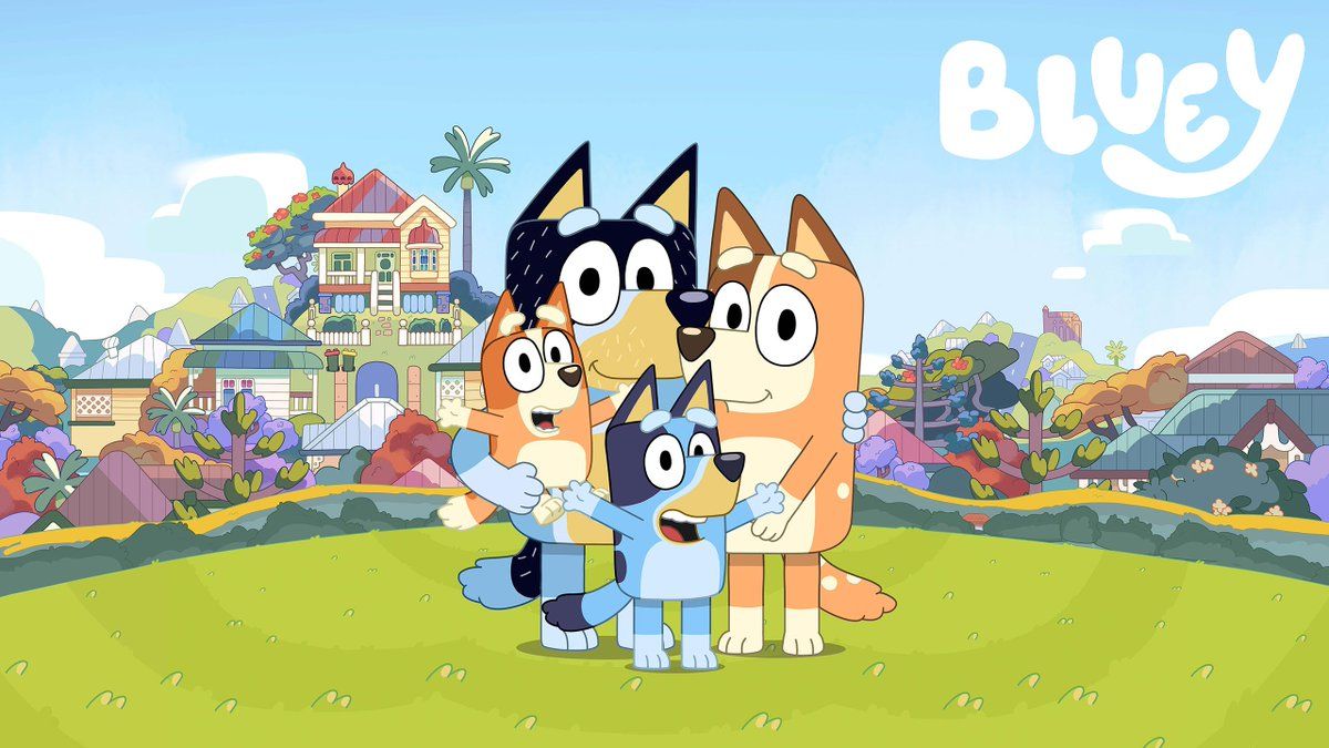 Famiglia Bluey personaggi animati, 1200x675 HD, PC