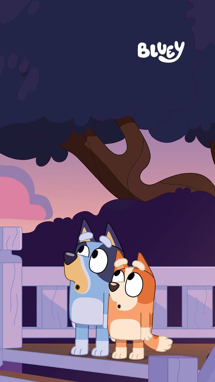 Bluey e Bingo cartone, 736x1308 Verticale, Telefono