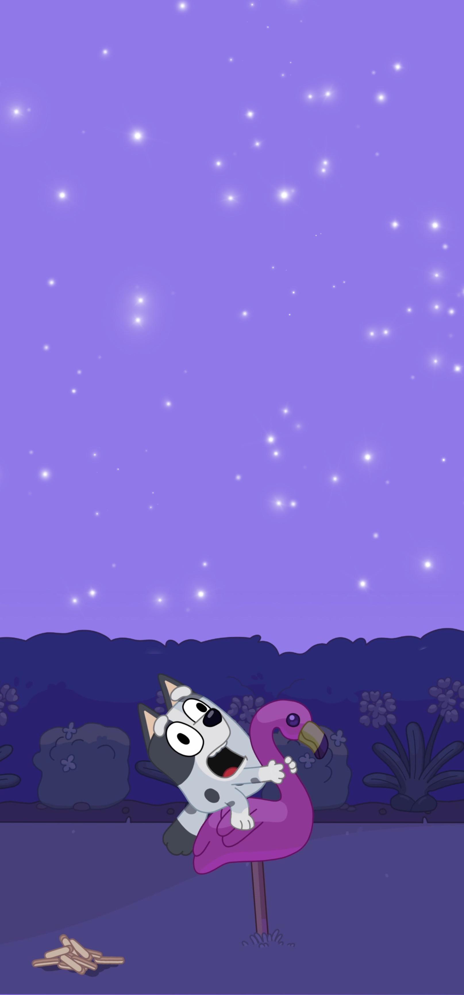 Bluey Muffin fenicottero notturno, 1615x3464 Full HD Verticale, Smartphone