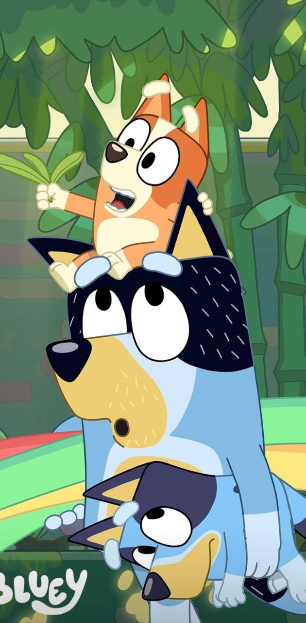 Bluey e famiglia cartone, 630x1280 Verticale, Android