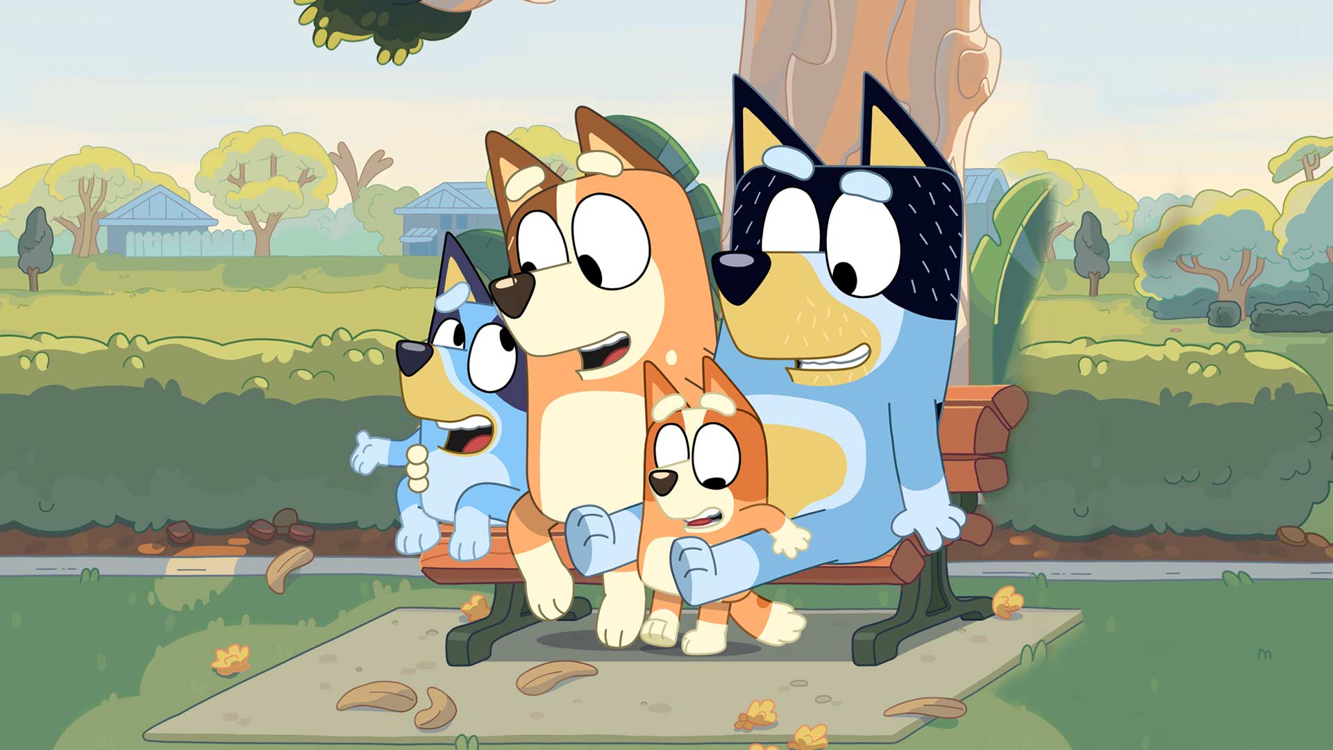 Famiglia Bluey al parco, 1920x1080 Full HD, Desktop