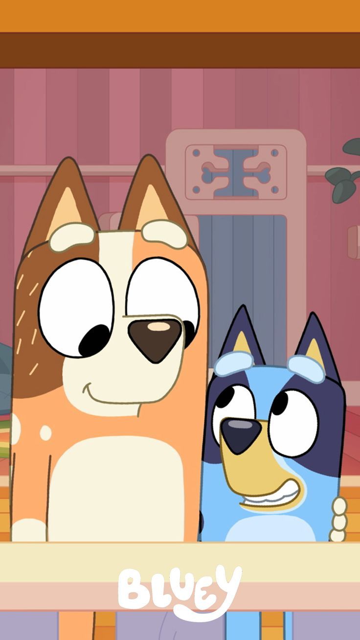 Chilli e Bluey cartone, 736x1308 Verticale, Mobile