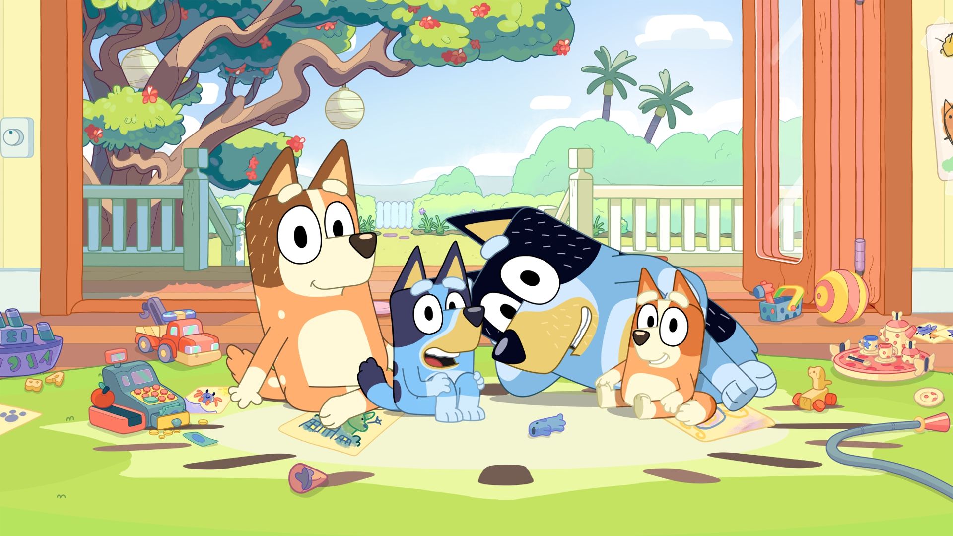 Bluey famiglia cartone animato, 1920x1080 Full HD 1080p, PC Desktop
