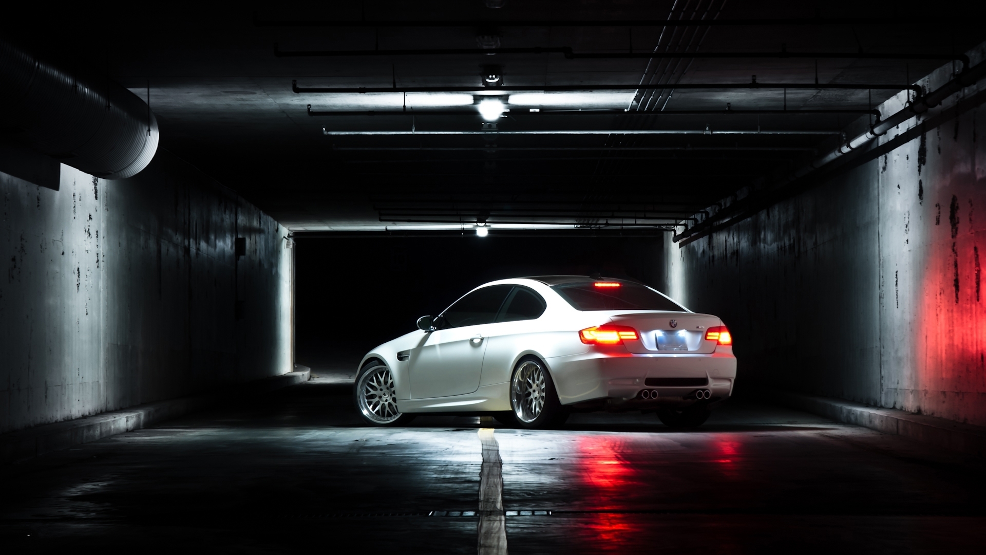 BMW M3 bianca garage, 1920x1080 1080p, PC Desktop