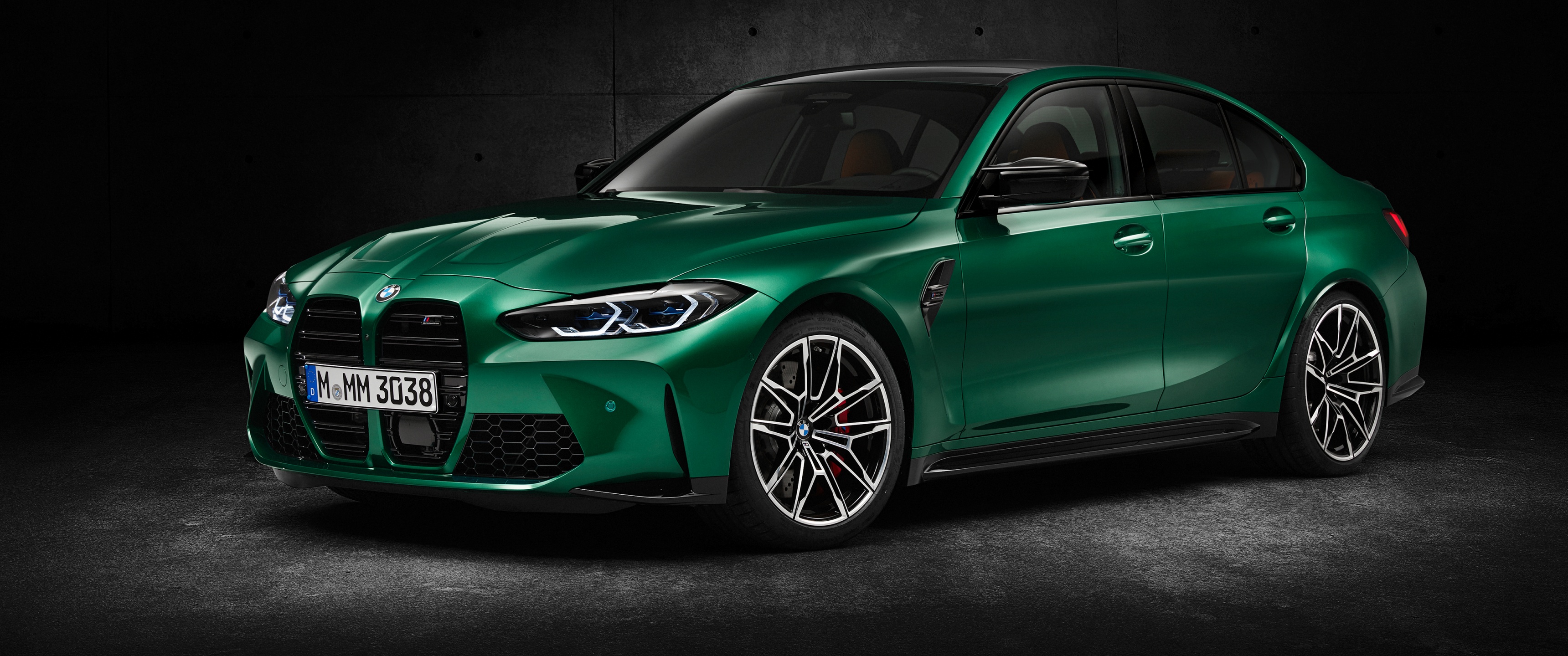 BMW M3 verde, 3440x1440 21:9, Ultrawide