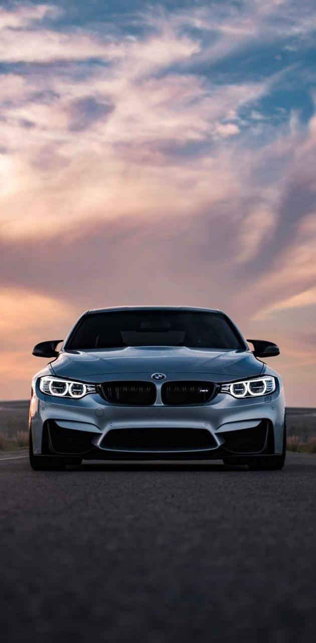 BMW M3 grigia strada, 630x1280 Full HD Verticale, iPhone