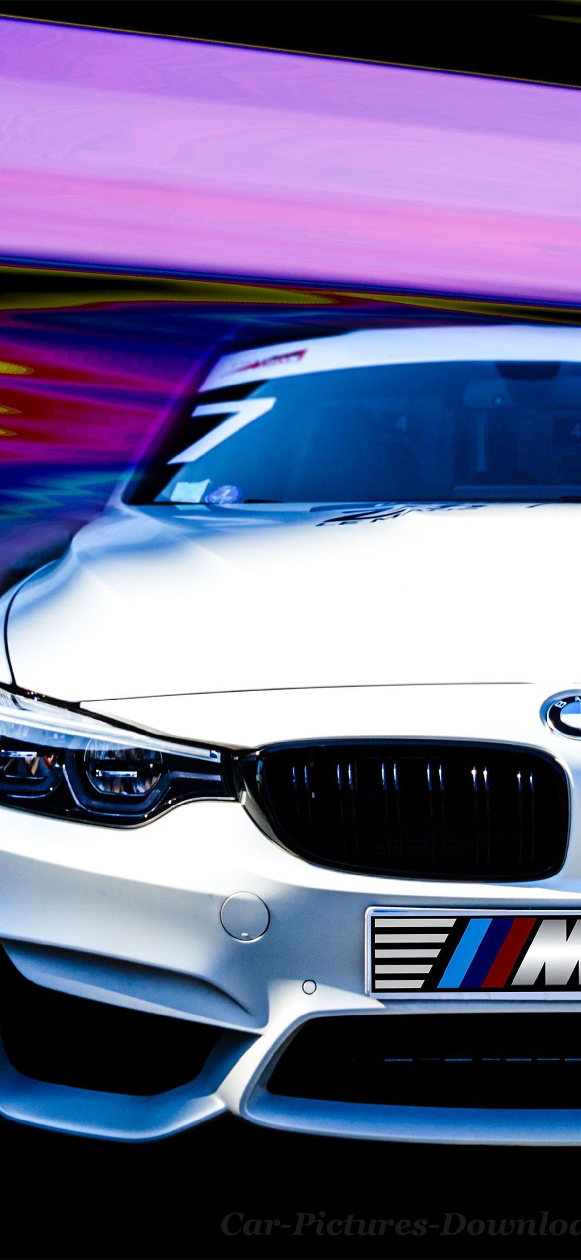 BMW M3 bianca frontale, 1179x2556 Full HD Verticale, Smartphone