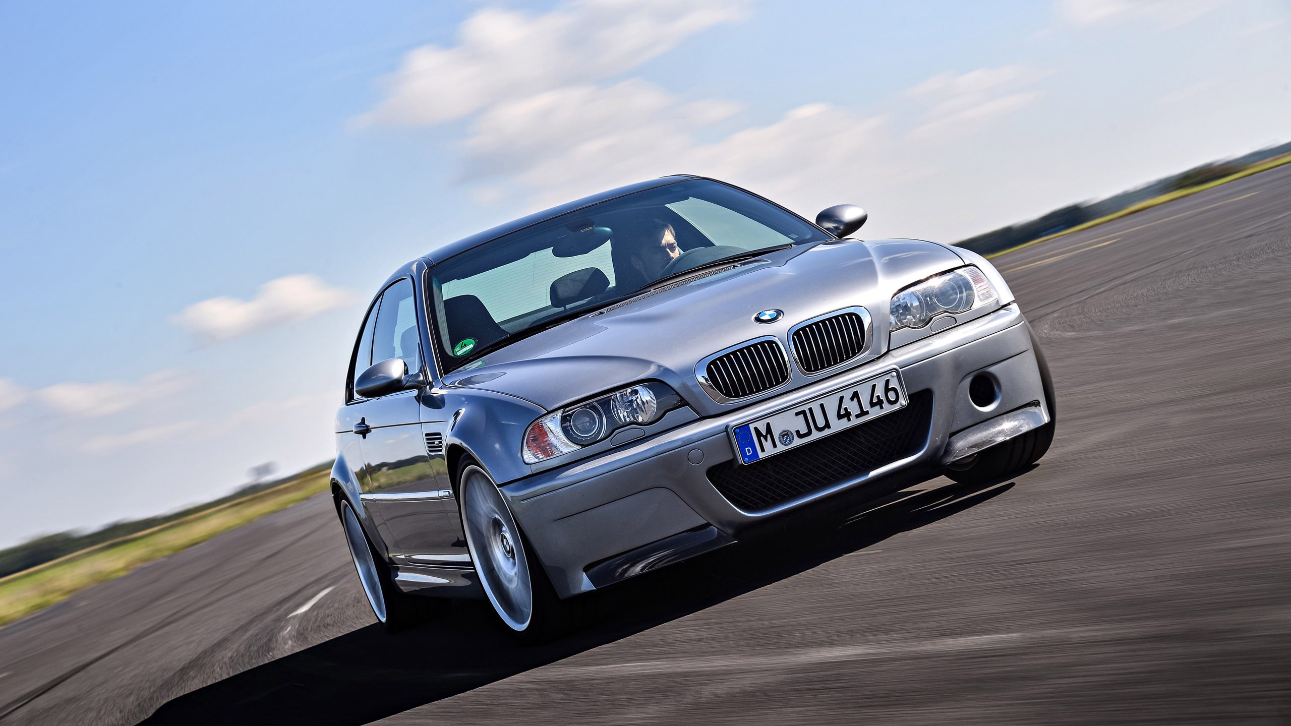 BMW M3 argento su pista, 2560x1440 2K QHD, PC