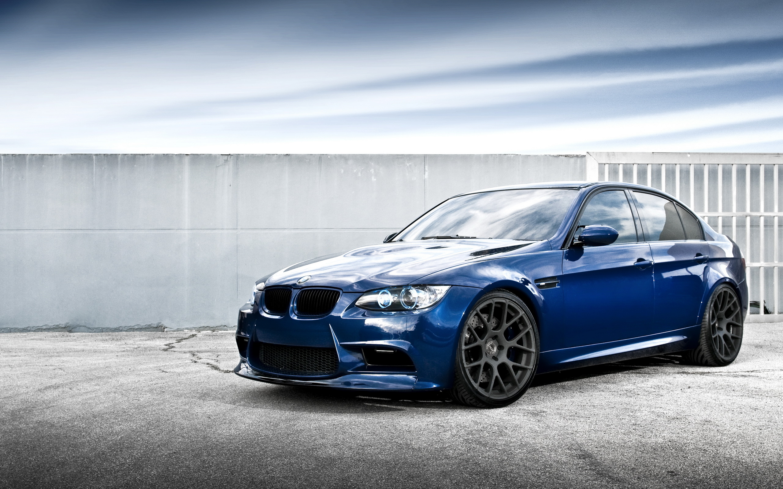 BMW M3 blu berlina, 2560x1600 WQXGA, Desktop