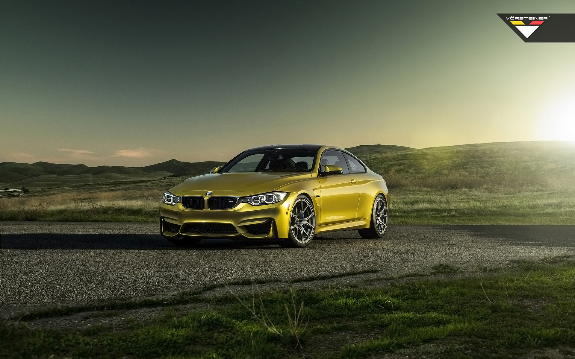 BMW M4 oro colline tramonto, 1920x1200 WUXGA, Laptop