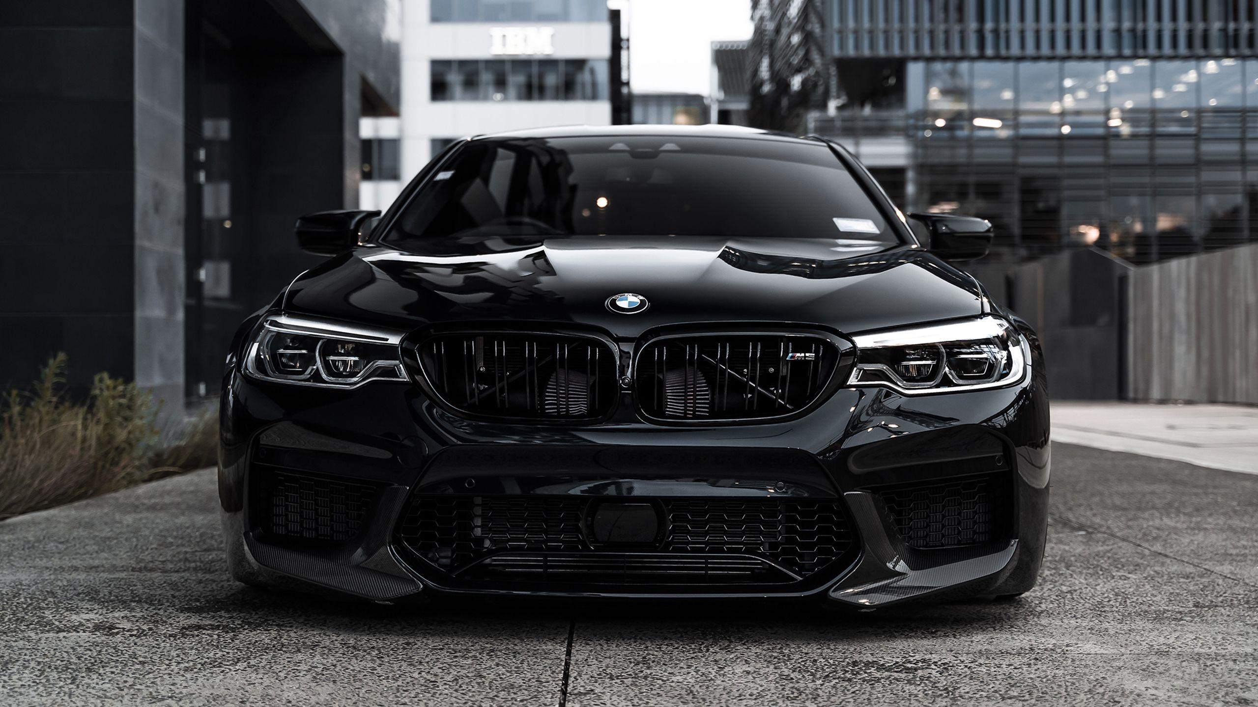 BMW M5 nera frontale, 2560x1440 1440p, Monitor Gaming
