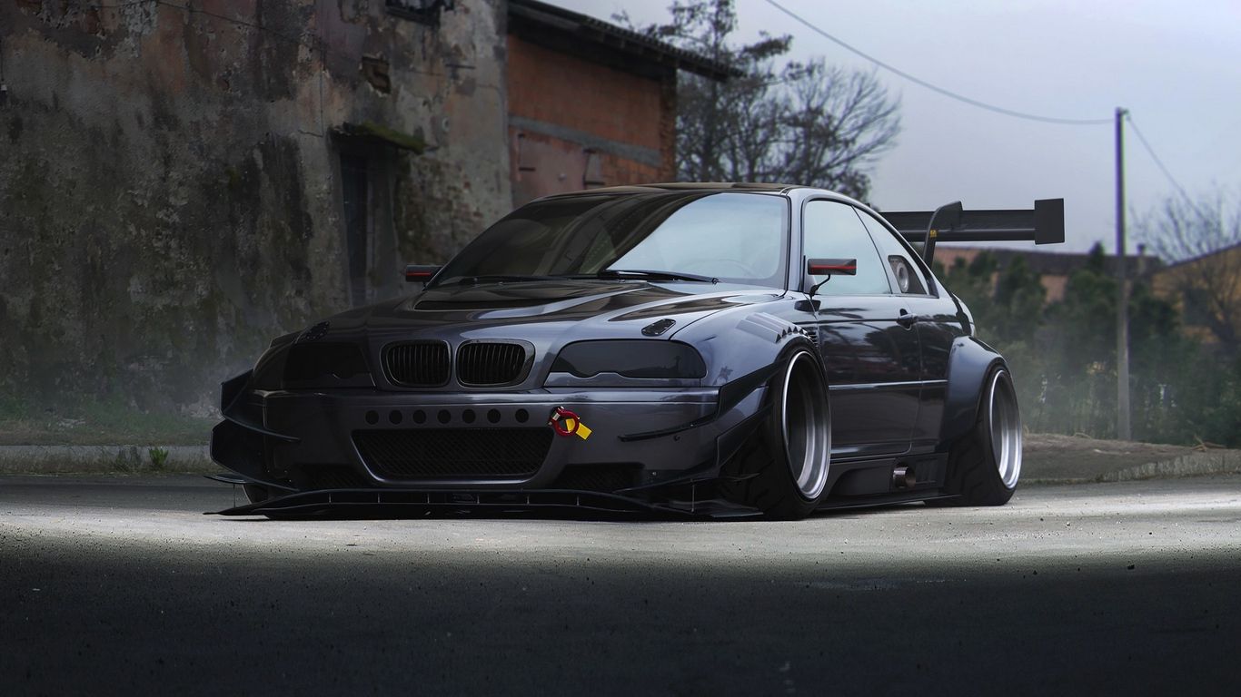 BMW M3 E46 vista laterale, 1366x768 720p, HP Laptop