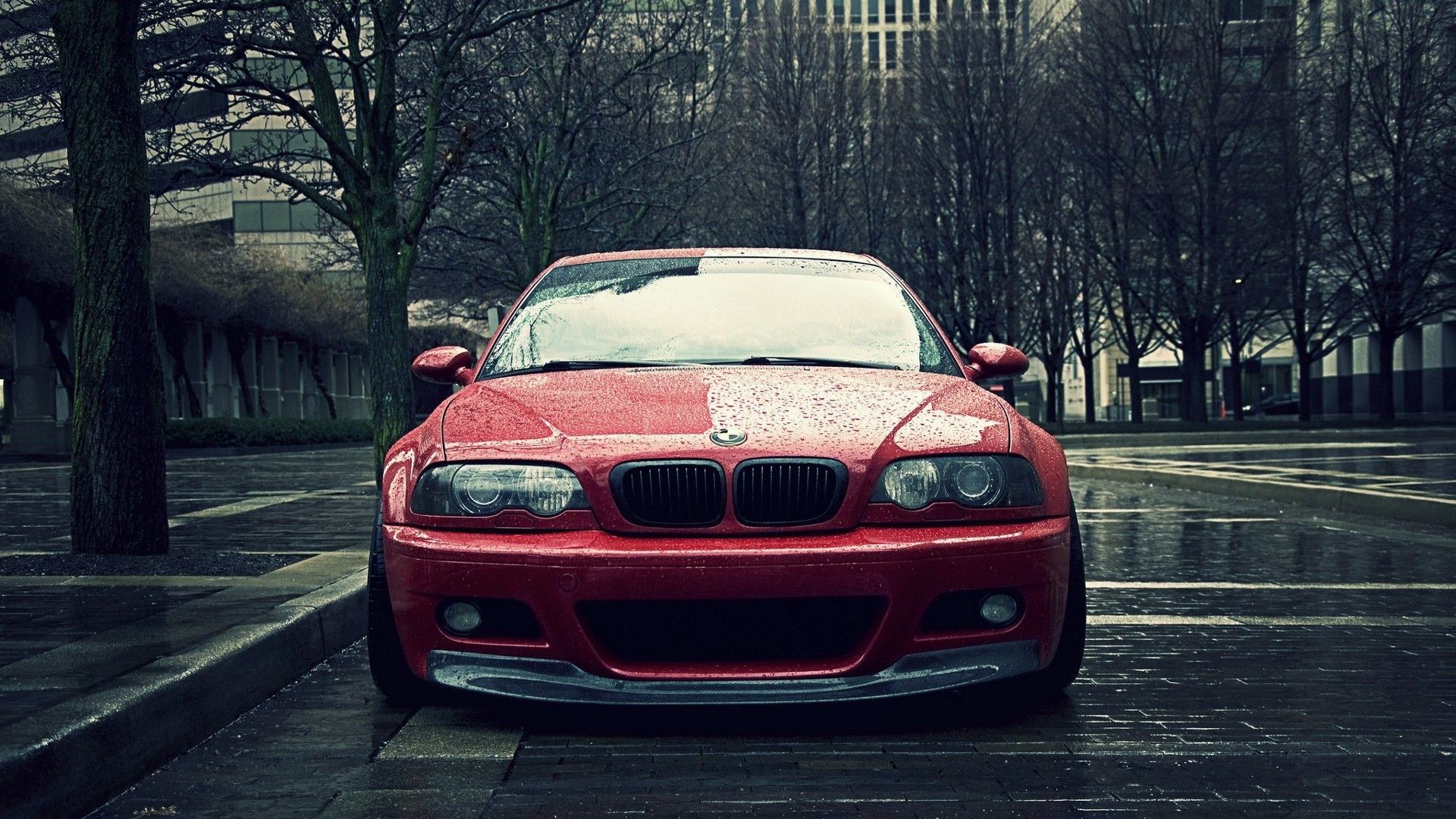 BMW E46 rossa bagnata, 1920x1080 Full HD, HP Laptop