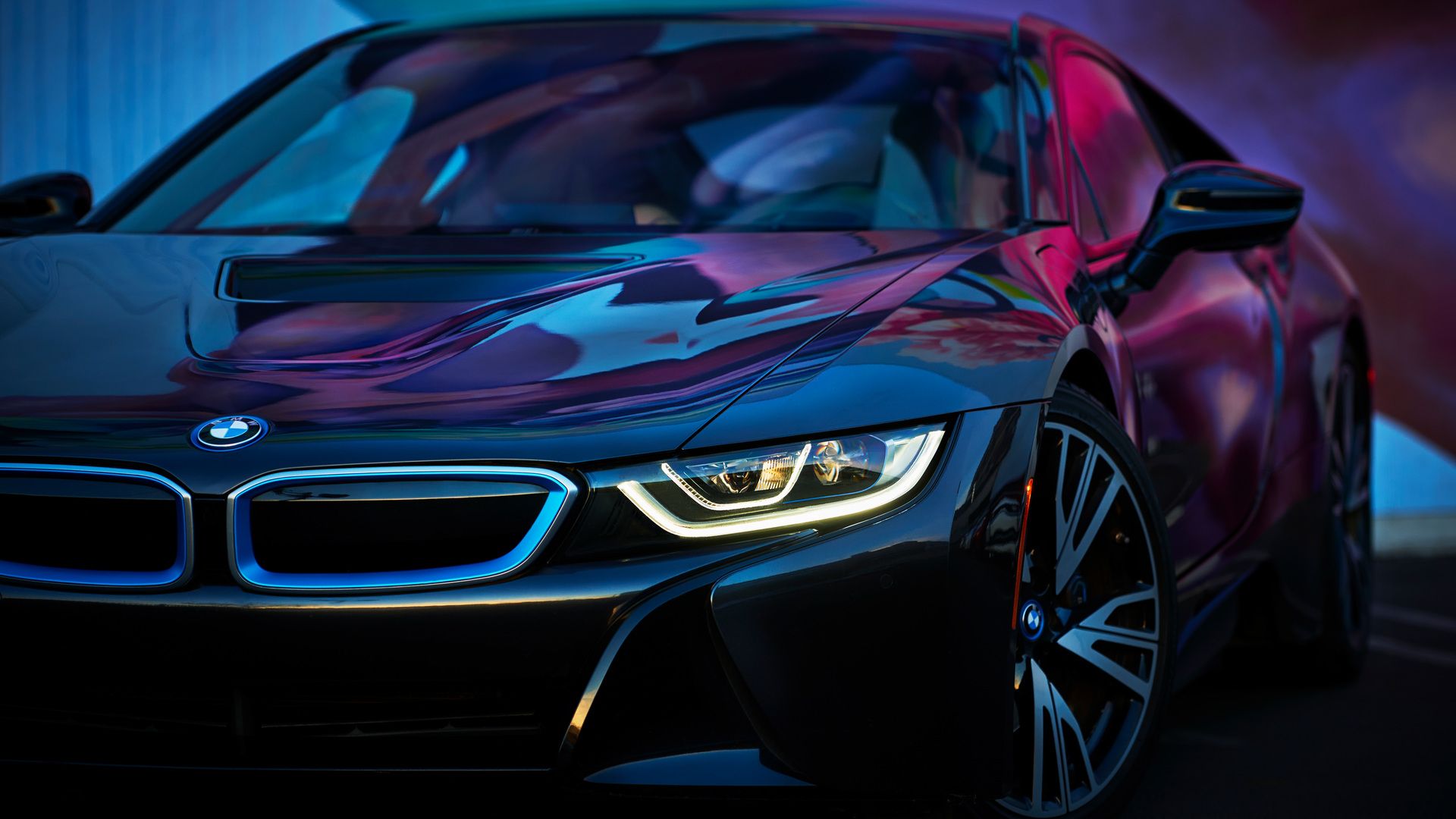 BMW i8 blu scuro, 1920x1080 1080p, MacBook Pro