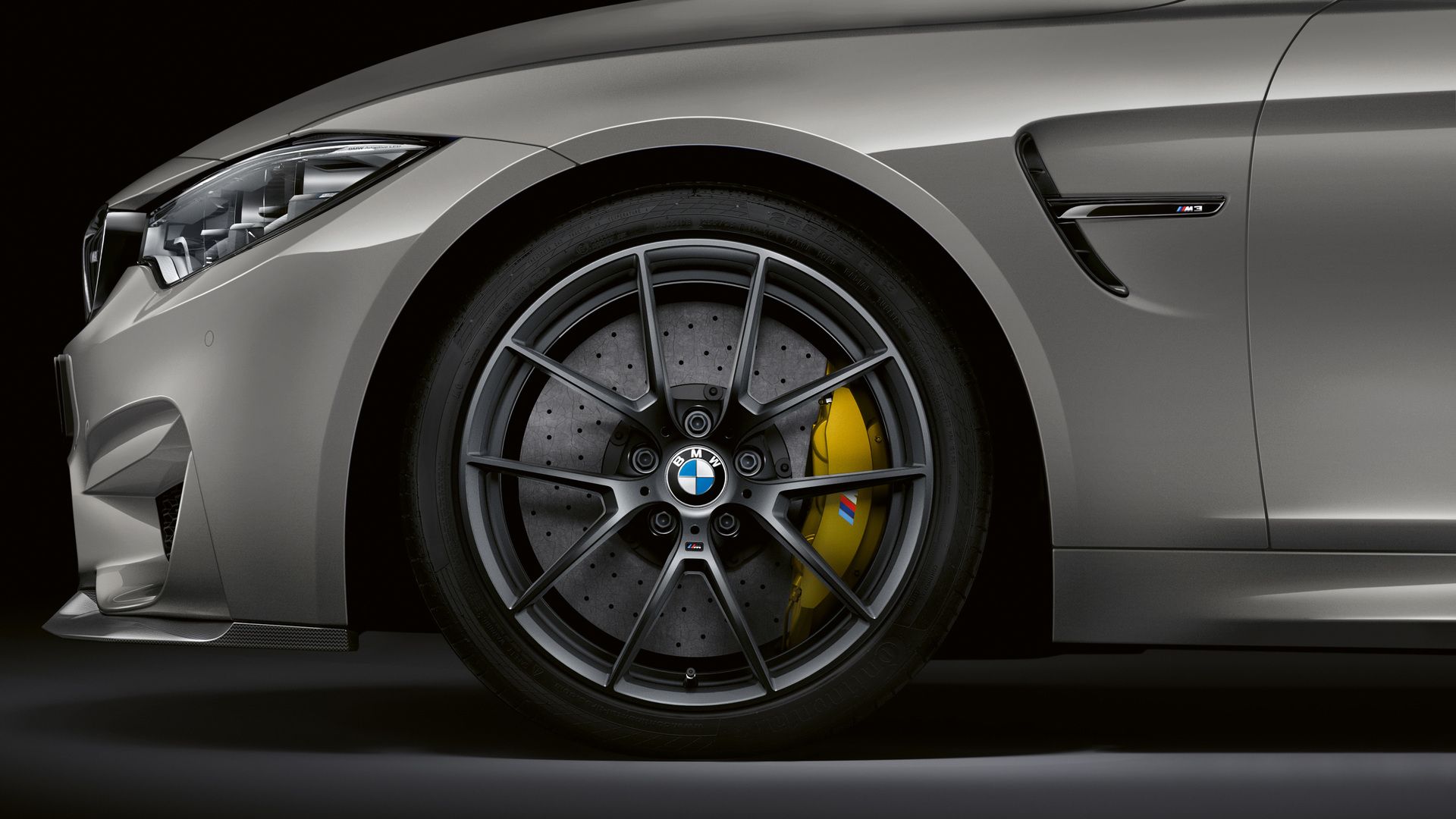 BMW M3 CS grigia, ruota, 1920x1080 Full HD, Notebook
