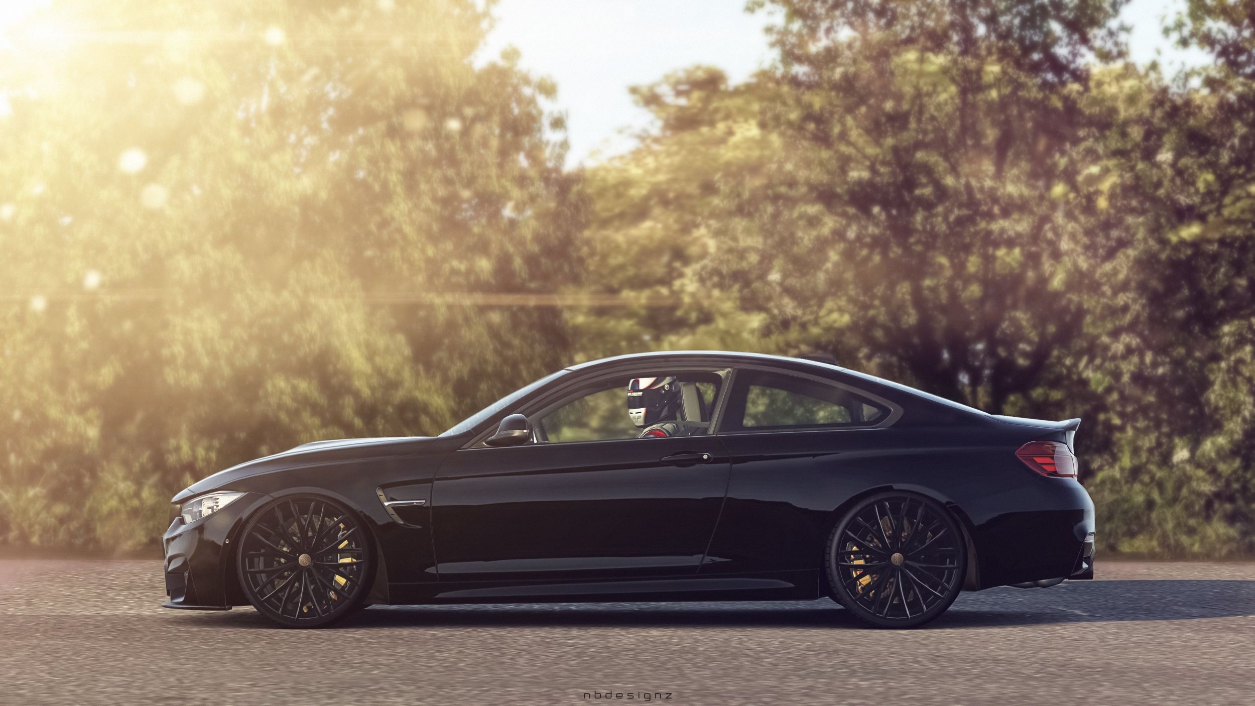 BMW M4 nera laterale, 2500x1406 Hi-Res, Laptop