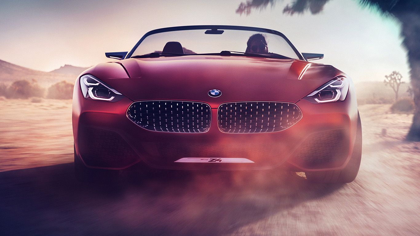 BMW rossa illustrazione deserto, 1366x768 HD, MacBook Pro