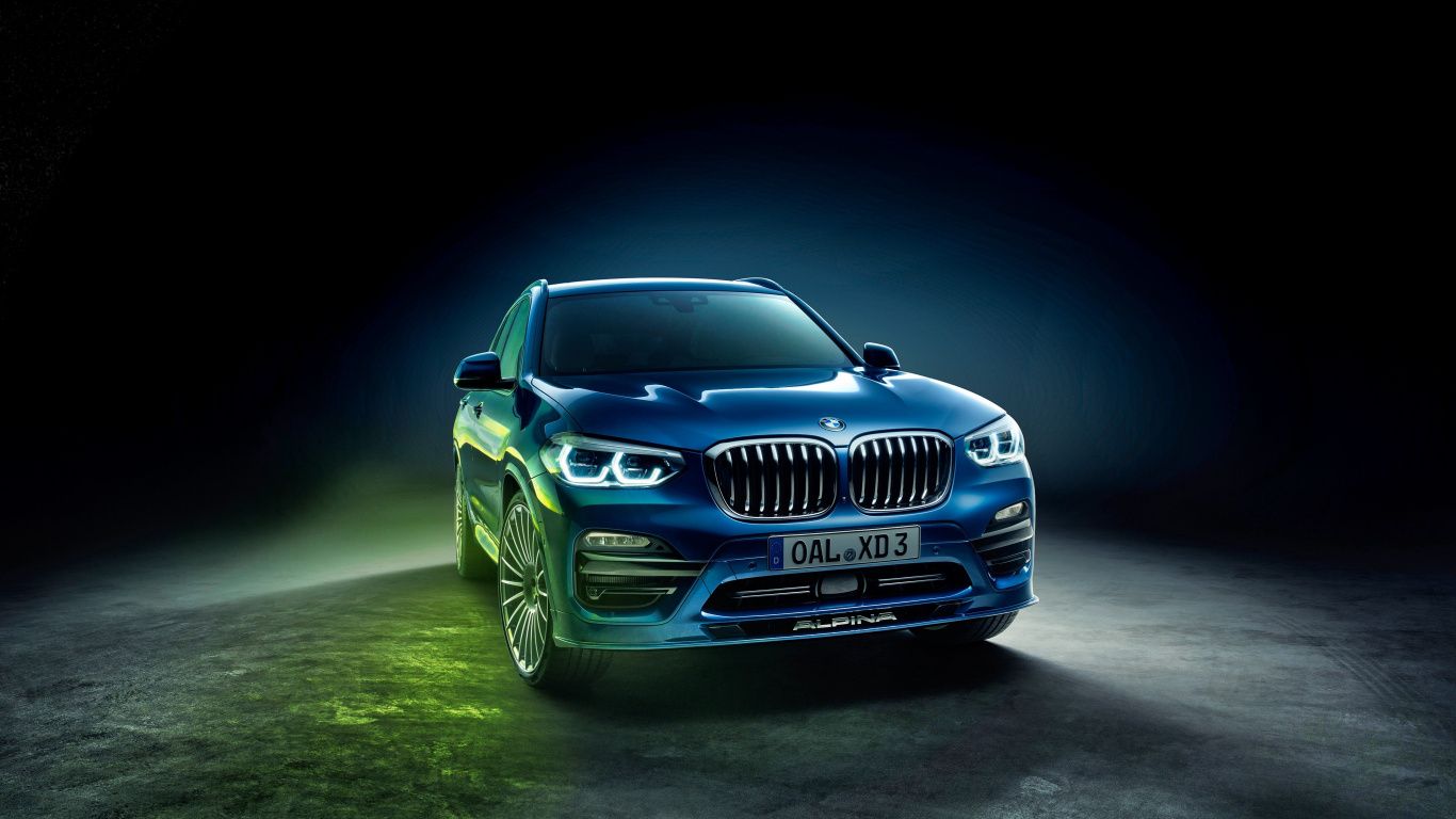 BMW X3 blu SUV, 1366x768 720p, HP Laptop