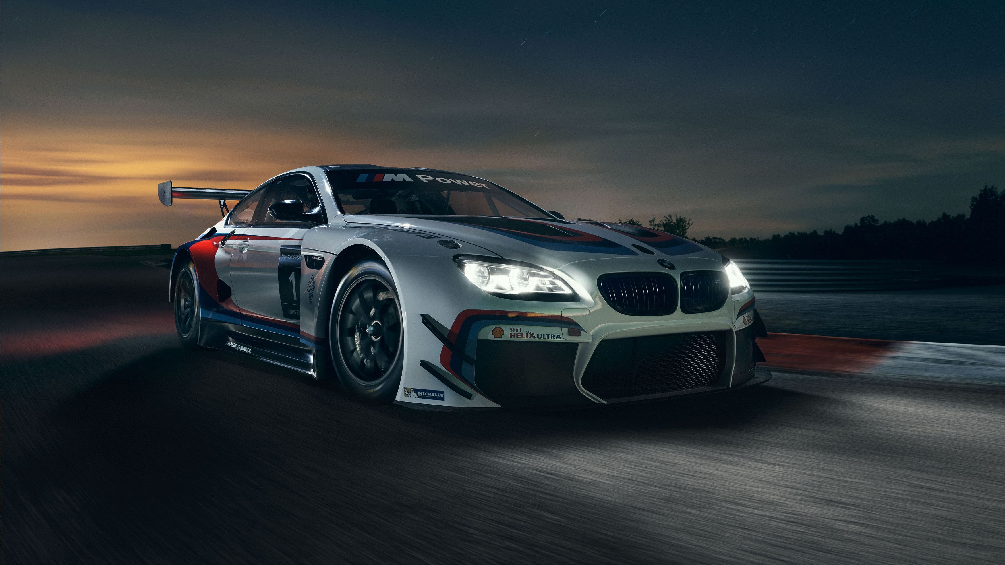 BMW M6 GT3 in pista, V8 biturbo, 3500x1969 2K, Acer Nitro