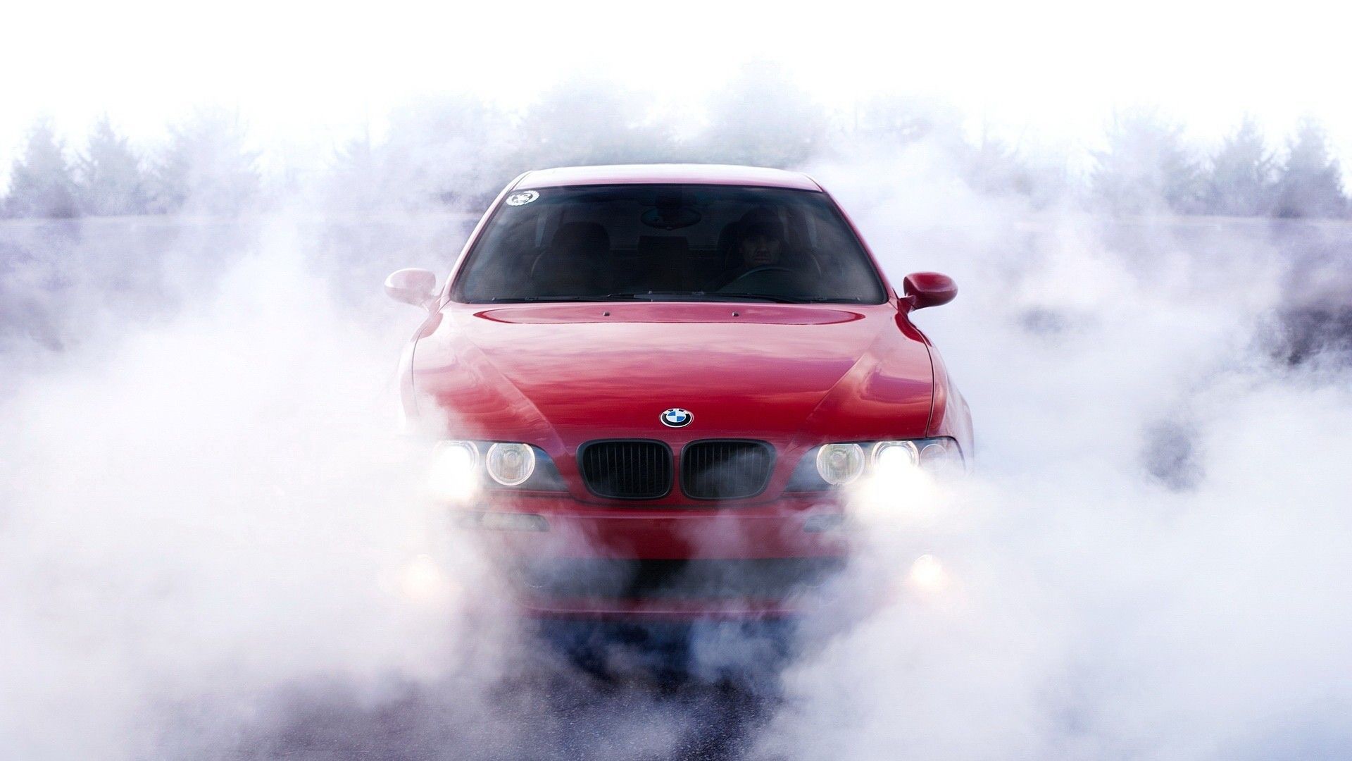 BMW E39 rossa fumo, Serie 5, 1920x1080 Full HD, Dell XPS