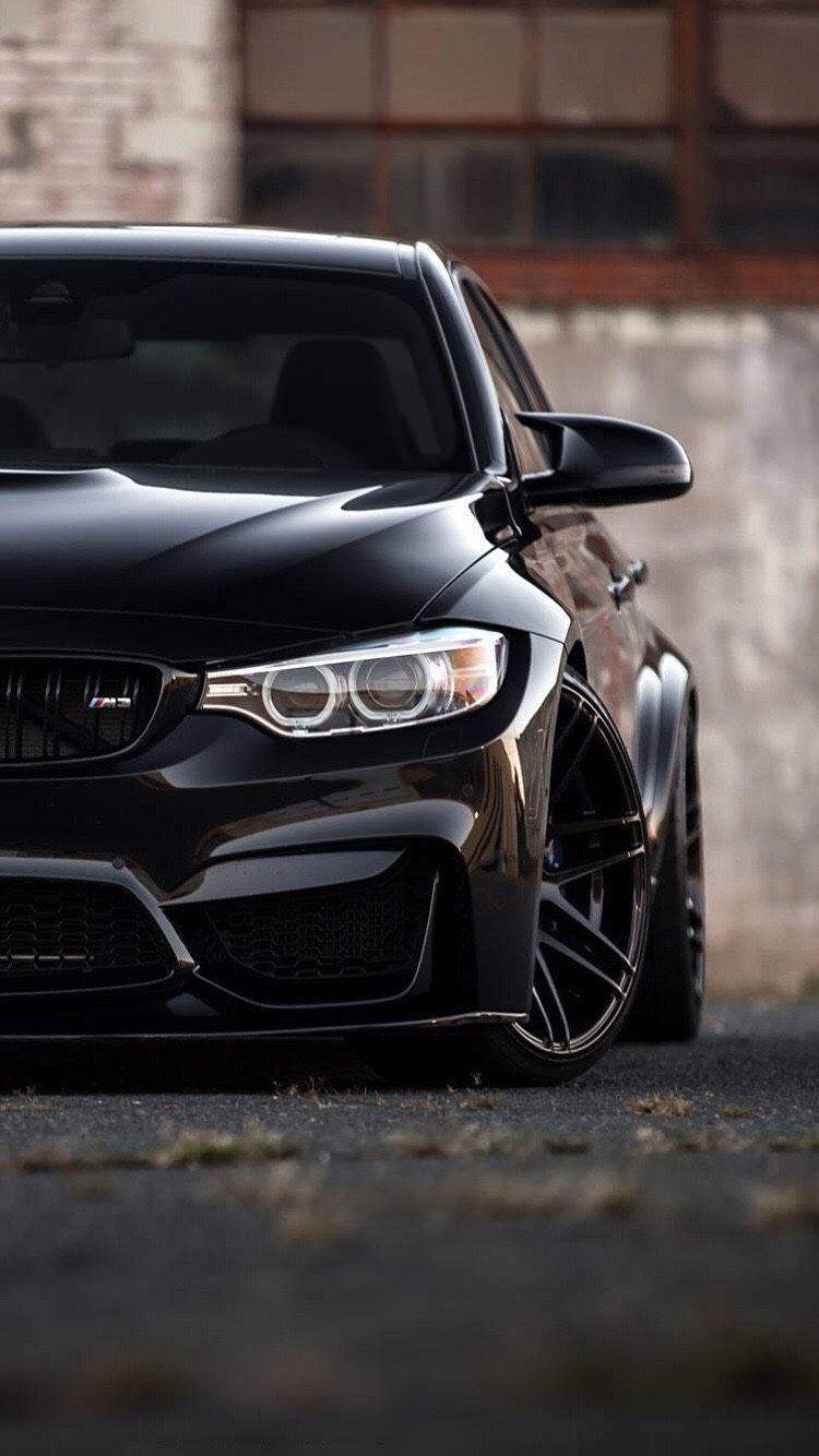 BMW nera vista frontale, 750x1334 Full HD Verticale, Smartphone
