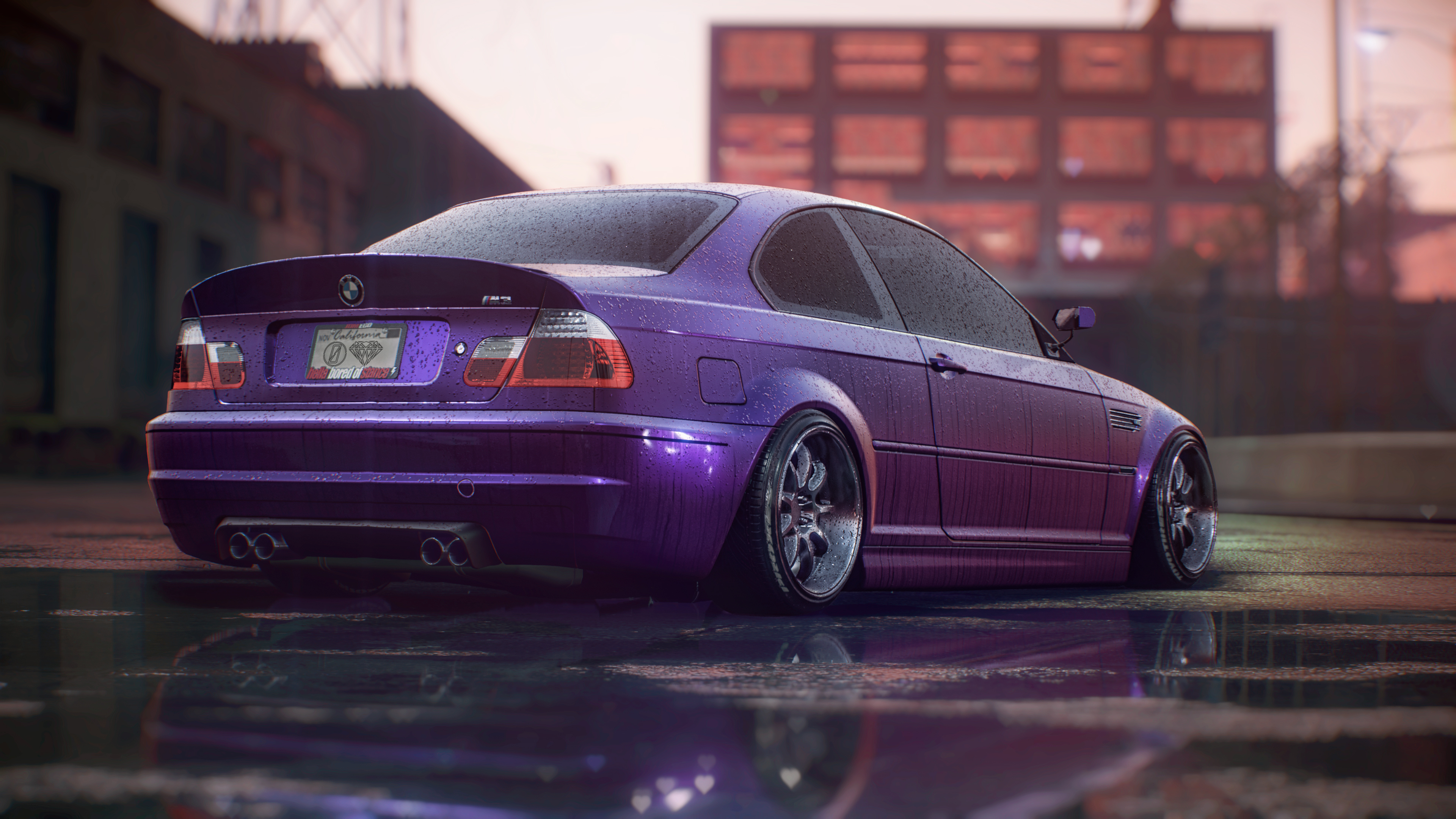 BMW M3 viola sportiva, 3840x2160 4K, Monitor 4K