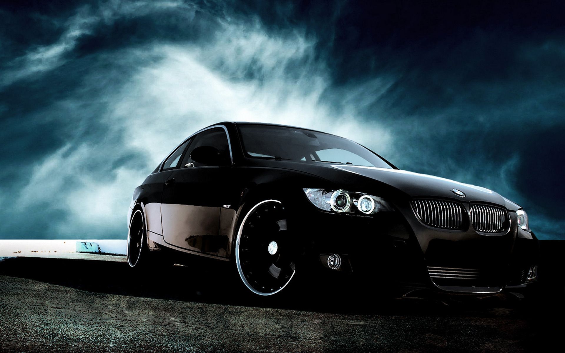 BMW nera cielo drammatico, 1920x1200 Full HD+, Desktop