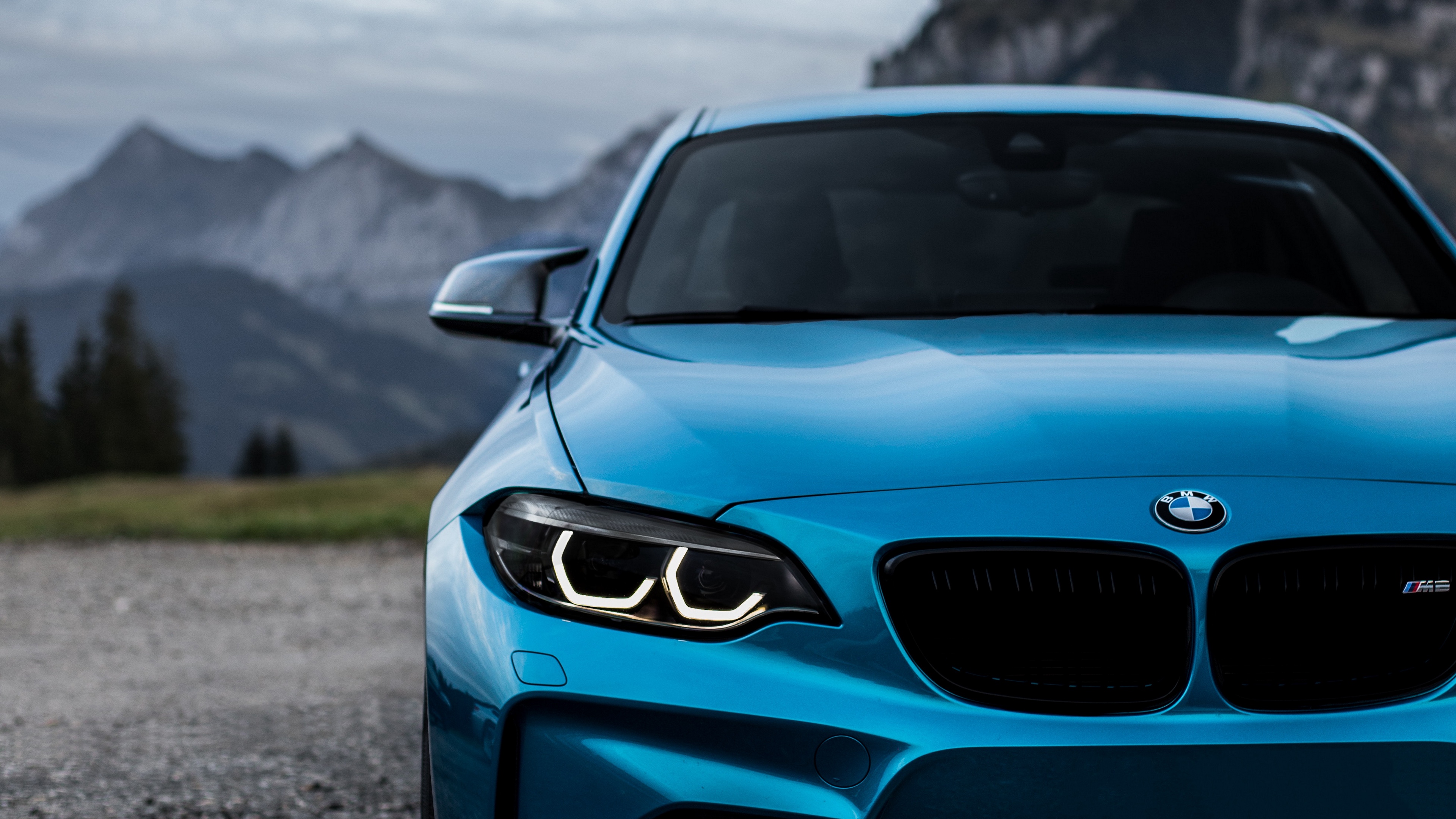 BMW blu montagne, 3840x2160 4K Ultra HD, Monitor 4K