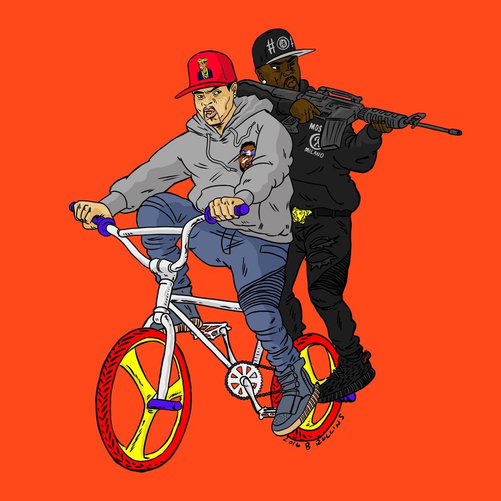 Ciclista BMX arancione stile cartoon, 3200x2400 2K, Monitor Gaming